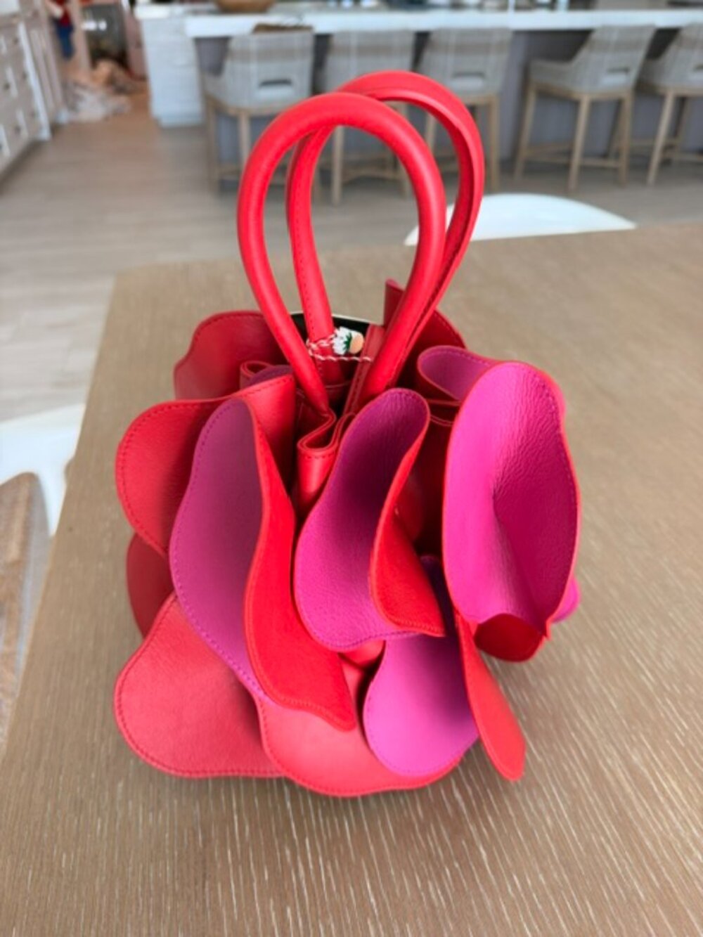 NWT FARM Rio Red/Hot Pink Flower Bag